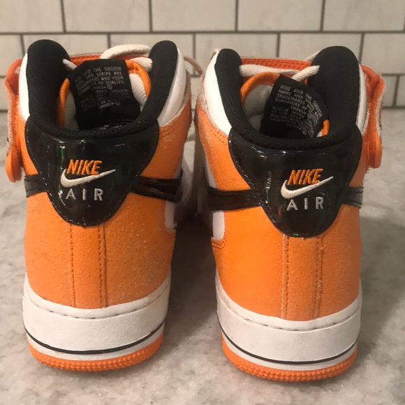 Nike Air Force 1 Sneakers Mens 8 Black White Orange Magma Mid I Got Next DV2134 - Picture 4 of 12